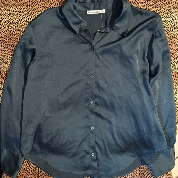 Abercrombie & Fitch Dark Teal Shirt - Picture 2 of 6